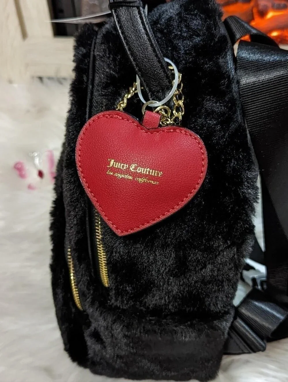 Juicy Couture faux fur backpack